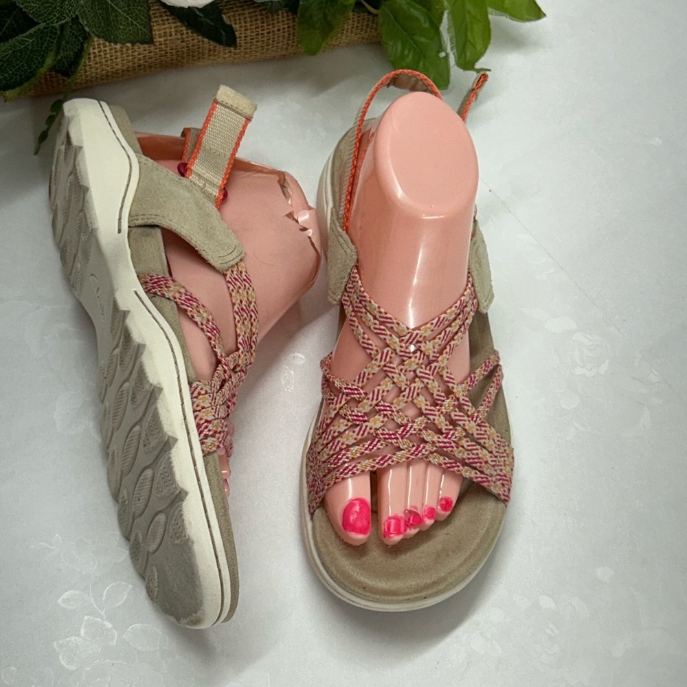 Stylish Pink and Beige Women's Sandals